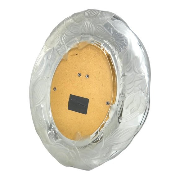 Crystal Clear Signatures Japan Crystal Oval Wedding Picture Frame EUC - Picture 5 of 13